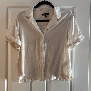 Banana Republic Off-White Button-Down Shirt